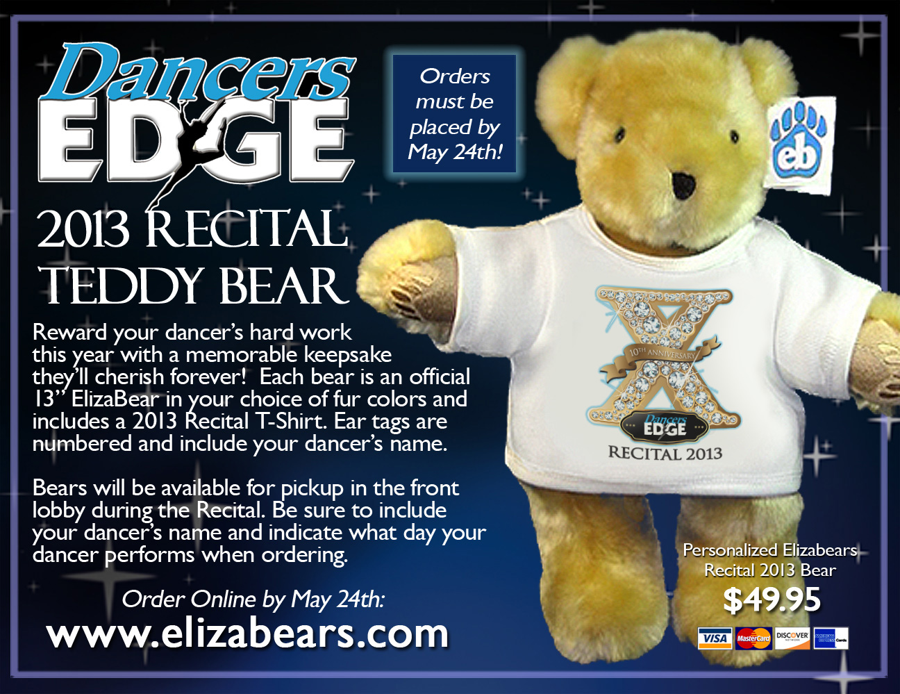 dancers edge recital 2013 teddy bear