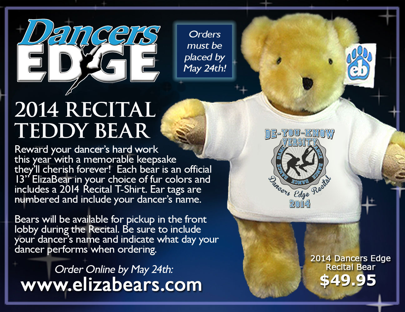dancers edge recital 2013 teddy bear